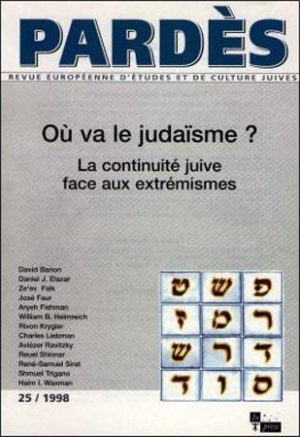 Pardès n°25 – Où va le judaïsme ?